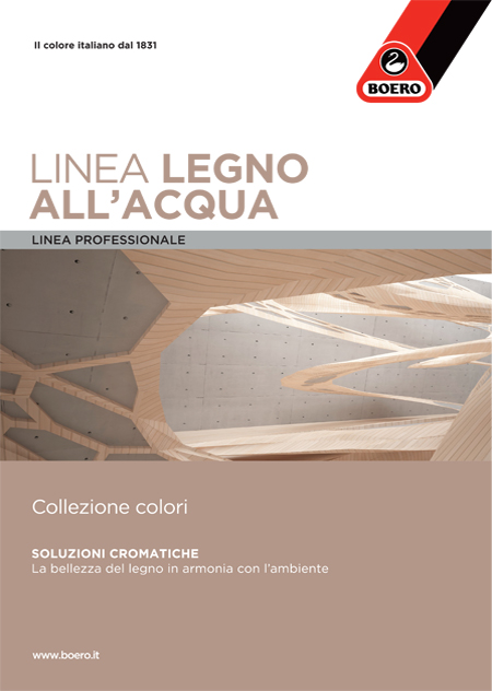 Cartella colori Boero per supporti in legno Linea Legno all'Acqua