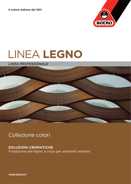 Cartella colori Boero per supporti in legno a vista Linea Legno