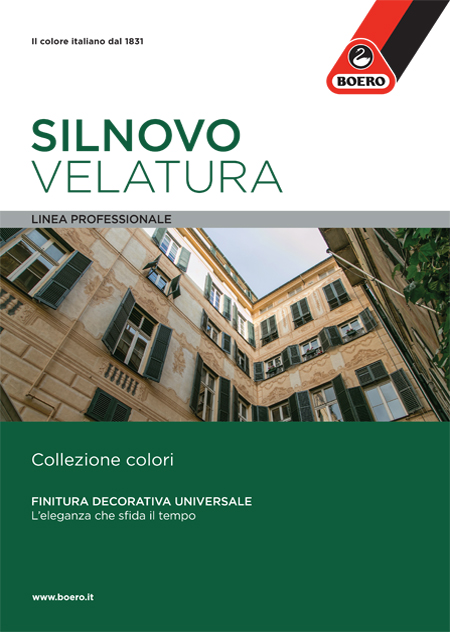 Cartella colori Boero per facciate con decorazioni Silnovo Velatura