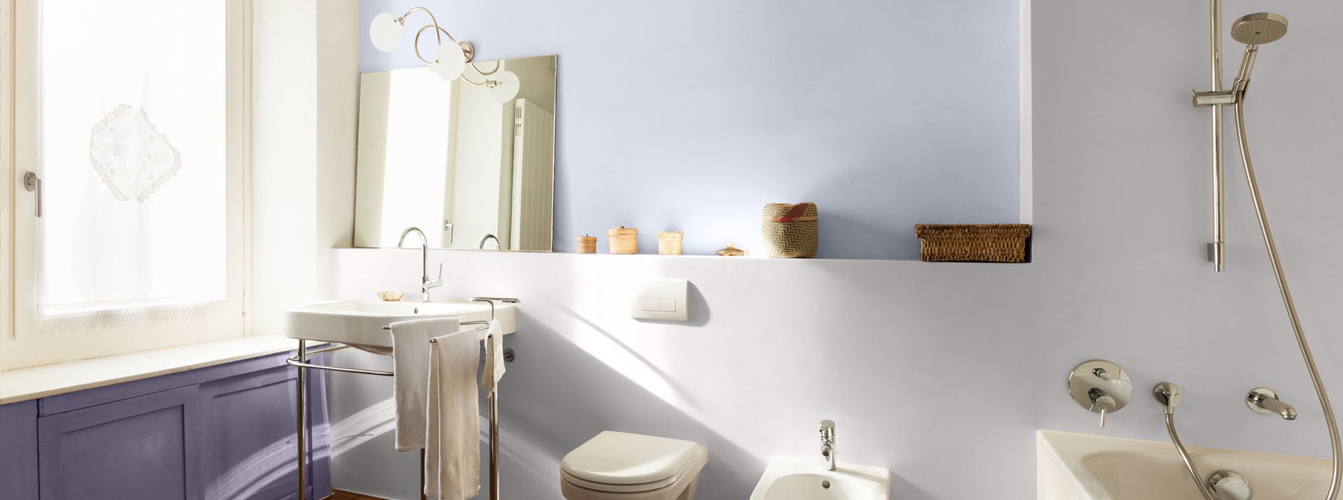 Ispirazioni colore per il bagno minimalista di Boero