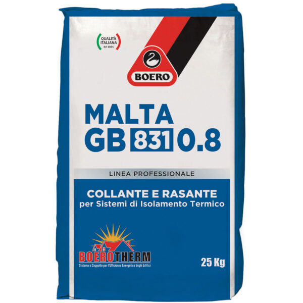 Collante per pannelli isolanti granulometria 0.8 Malta GB 831 0.8 di Boero