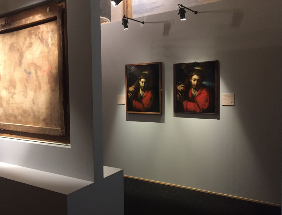 Decorazione delle sale della mostra dedicata a Bernardo Strozzi a cura di Boero