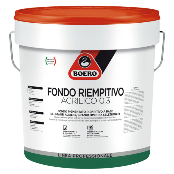 Fondo pigmentato riempitivo acrilico 0.3 Fondo Riempitivo Acrilico 0.3 di Boero