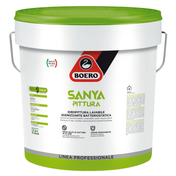 Idropittura lavabile igienizzante batteriostatica Sanya Pittura di Boero