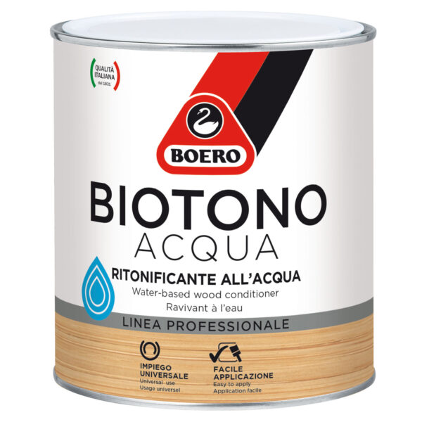 Ritonificante all’acqua per legno Biotono di Boero