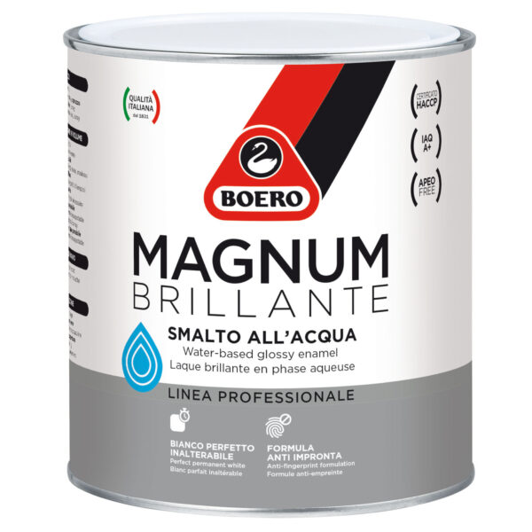 Smalto brillante all'acqua HACCP e A+ Magnum Brillante di Boero