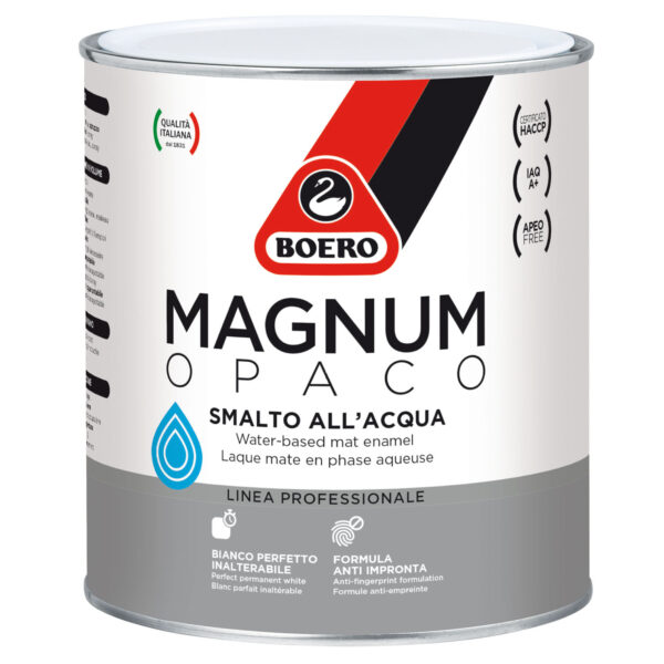 Smalto opaco all'acqua HACCP e A+ Magnum Opaco di Boero