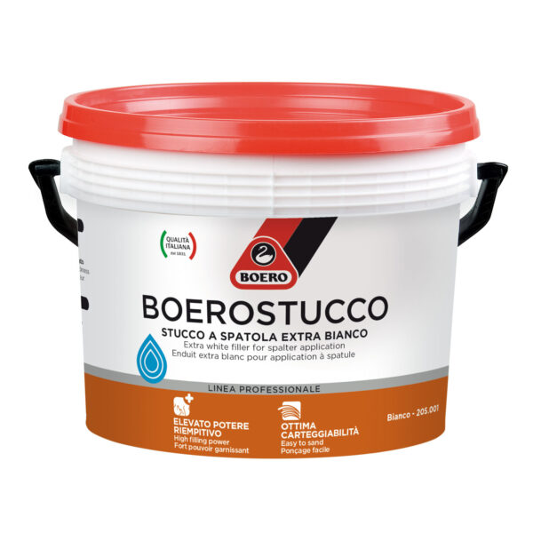 Stucco a spatola extrabianco carteggiabile a secco Boerostucco di Boero