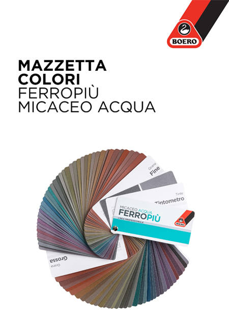 Mazzetta colori Boero smalto ferromicaceo all'acqua Ferropiù Micaceo Acqua